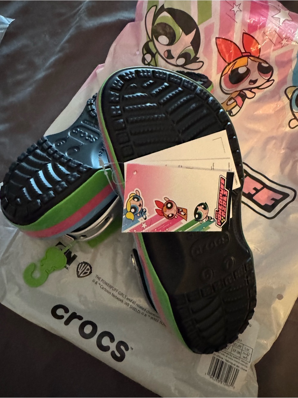 CROCS Silver Powerpuff Girls Jibbitz-Embellished Classic Clog - Picture 4 of 5
